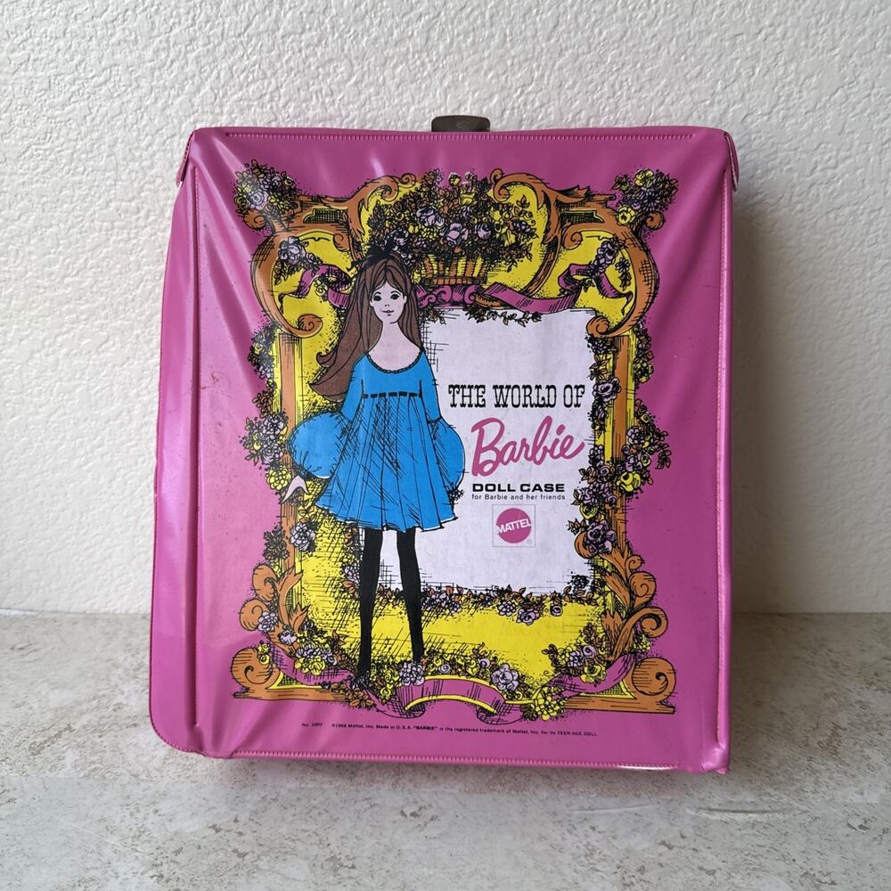 Vintage 1968 The World Of Barbie Pink Carrying Case 1002